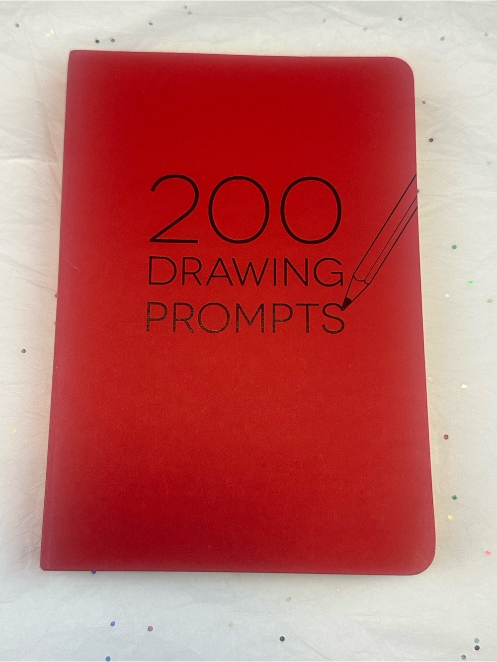 200 Drawing Prompts Red Sketchbook